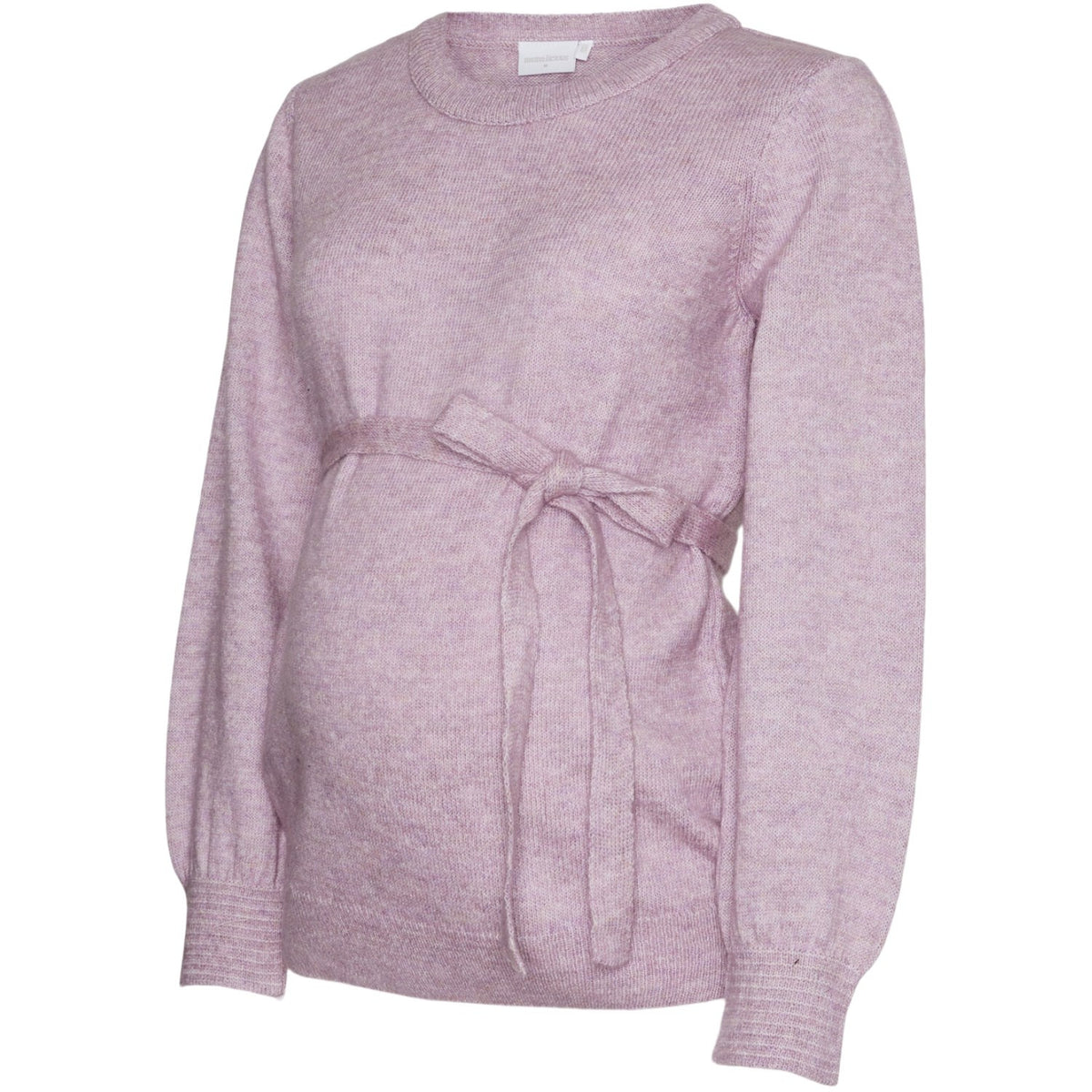 Mama;licious Misty Rose Melange Mlnewanne L/S Stickad Topp A.