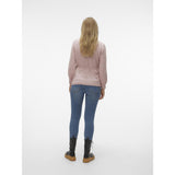 Mama;licious Misty Rose Melange Mlnewanne L/S Stickad Topp A.