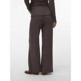 Mama;licious Chocolate Brown Melange Mlkira Wide Jrs Byxor Hw