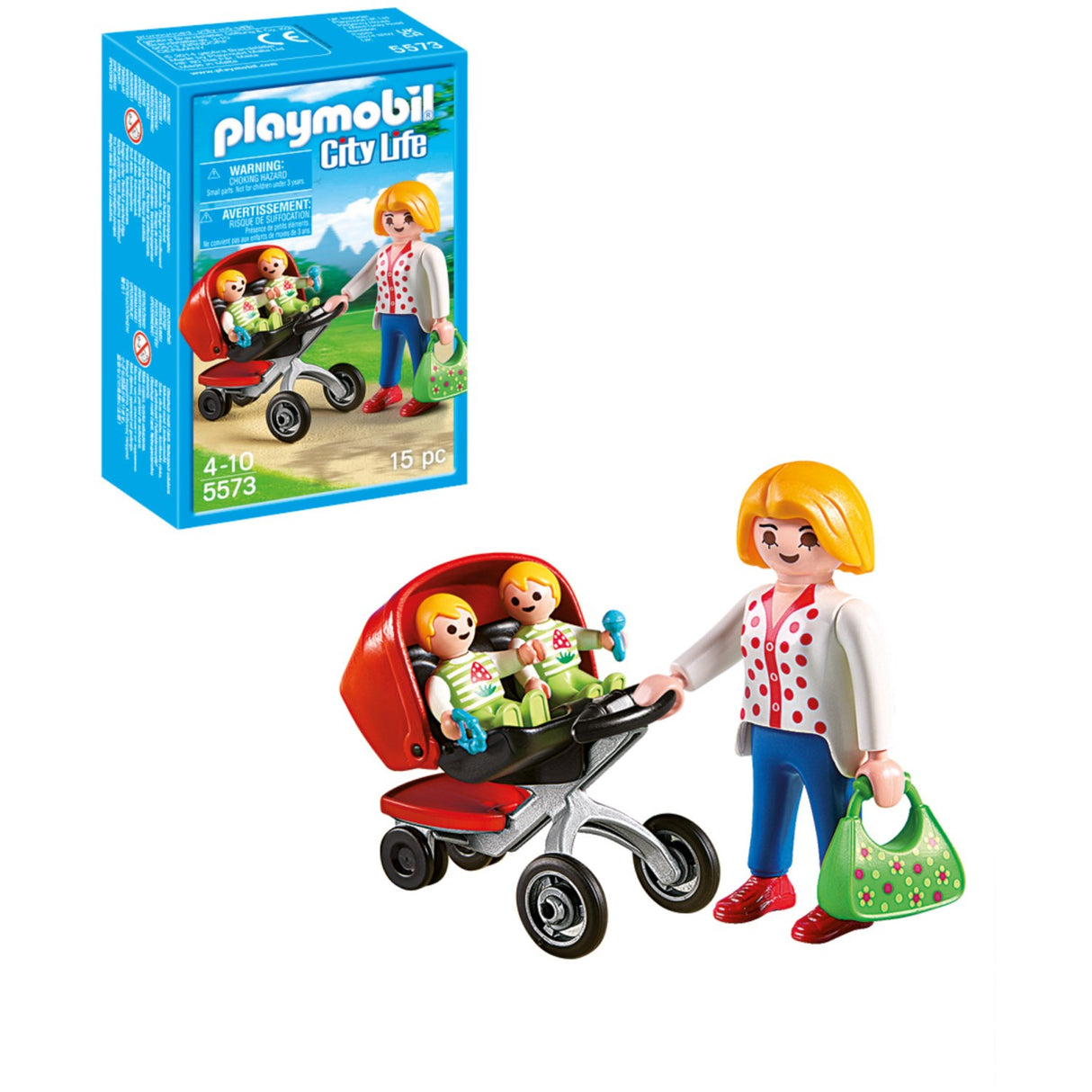 Playmobil® Mother With Twin Stroller
