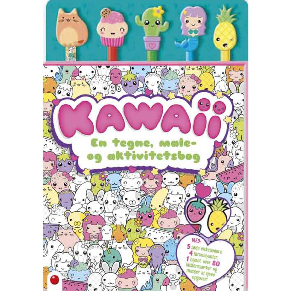 Forlaget Bolden Aktivitetsbok Med Blyanter: Kawaii