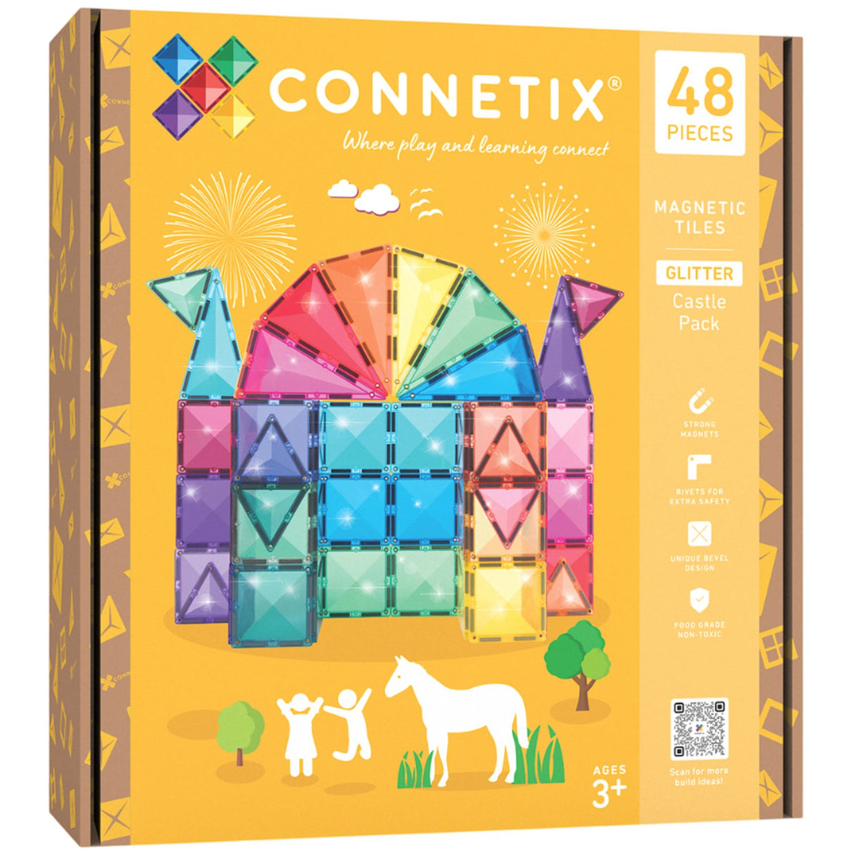 Connetix Multicolour Glitter Castle Pack