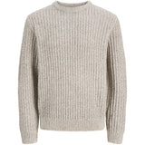 Jack & Jones Junior Sea Salt Jjjaxon Stickad Crew Neck Jnr