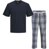 Jack & Jones Junior Sky Captain Checks Jacluca Ss Tee Och Woven Byxor Gif Jnr