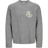 Jack & Jones Junior Light Grey Melange Jorfrederiksberg Stickad Emb Cn Sn Jnr