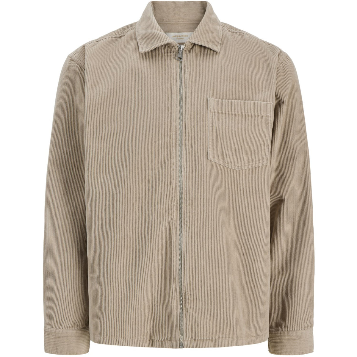 Jack & Jones Junior Feather Gray Jortoronto Cordudoy Zip Skjorta Ls Bf Jnr