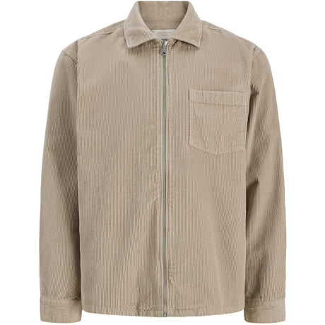 Jack & Jones Junior Feather Gray Jortoronto Cordudoy Zip Skjorta Ls Bf Jnr