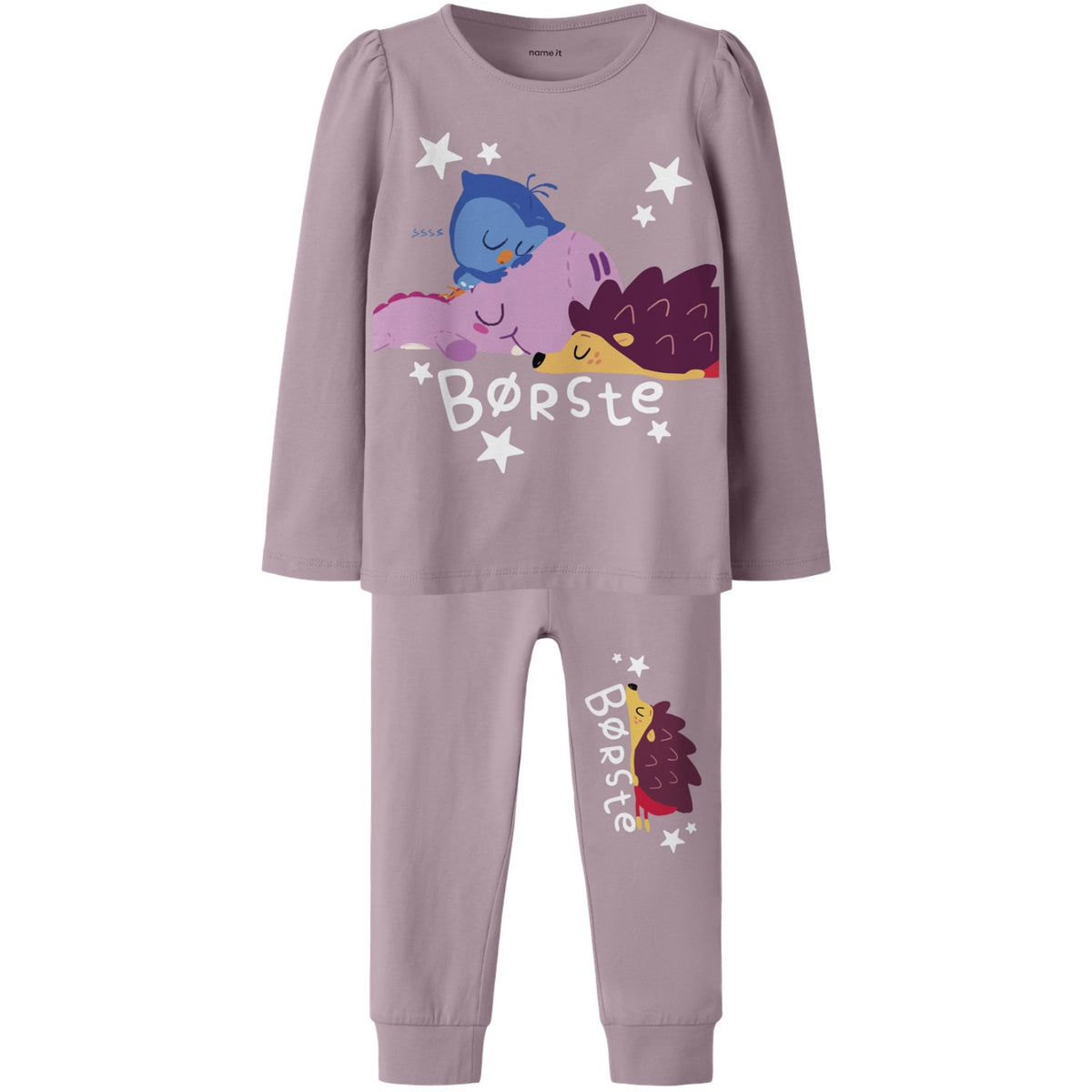 Name It Mauve Shadows Nmfaba Borste Ls Nattkläder Dr