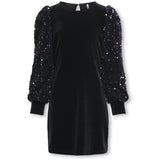 kids ONLY Black Kogconfidence L/S Sequins Klänning Jrs