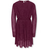 kids ONLY Rumba Red Silver Lurex Kogglam Ls Klänning Jrs