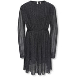 kids ONLY Black Silver Lurex Kogglam Ls Klänning Jrs