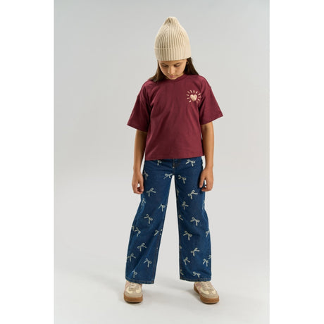 The New Medium Blue Denim AOP Tnvirginia Wide Fit Jeans