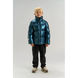 The New Metallic Blue Tnuffe Puffer Jacka