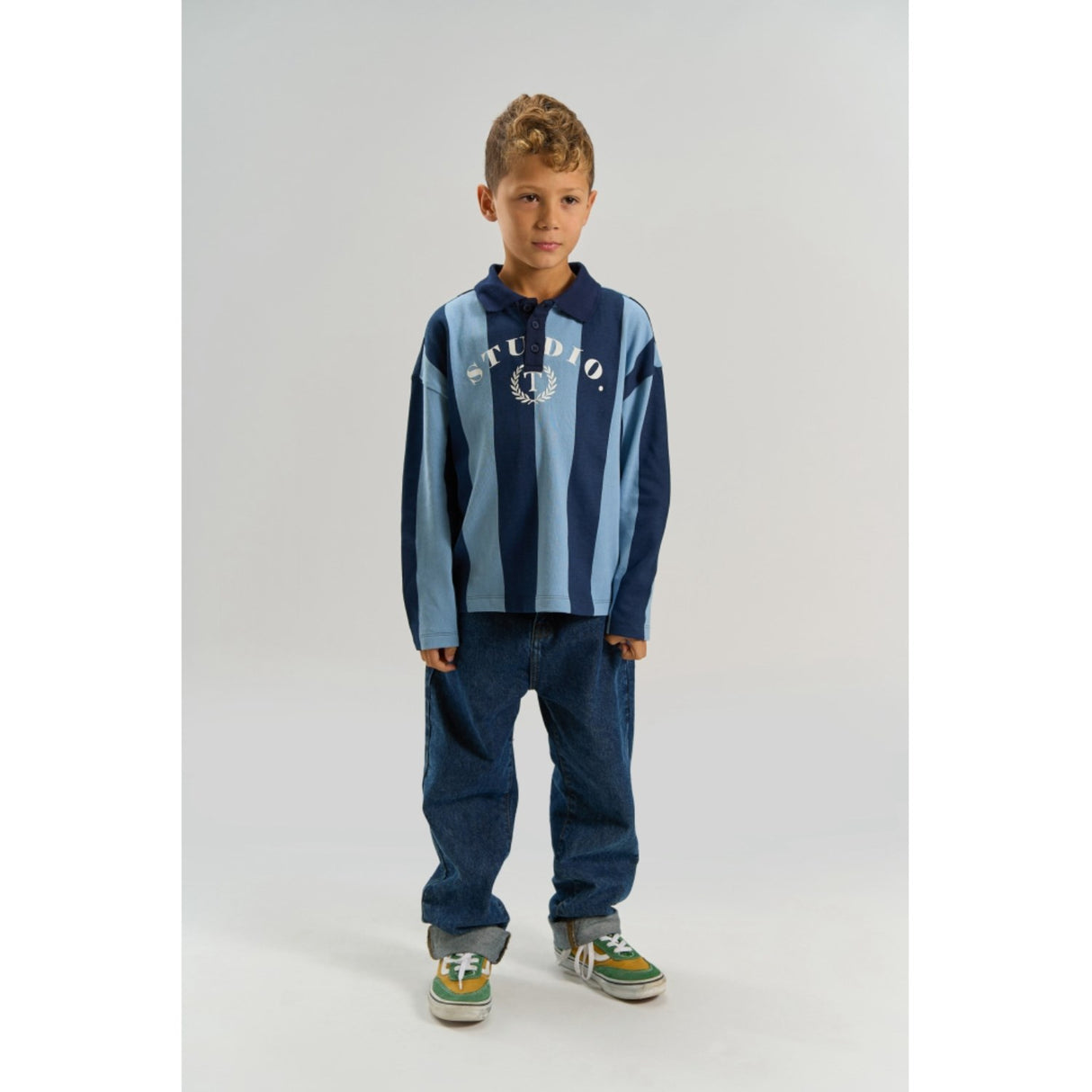 The New Navy Blazer Striped Tnvudio Os L_S Pikétröja