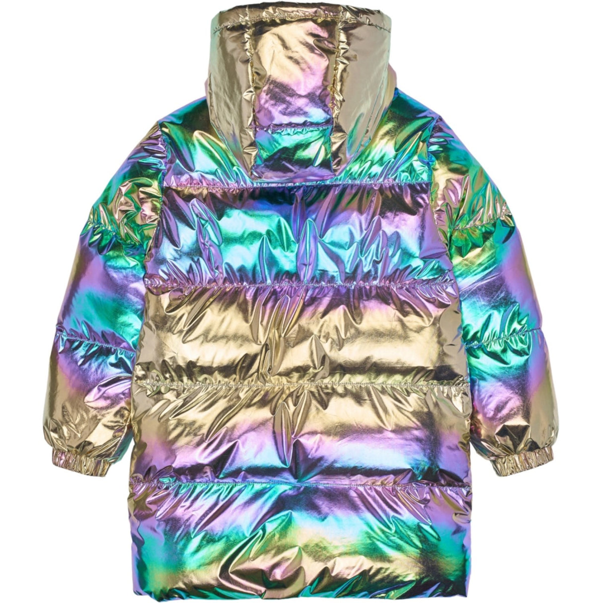 The New Metallic Multicolor Tnunicca Long Puffer Jacka