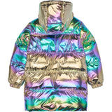The New Metallic Multicolor Tnunicca Long Puffer Jacka