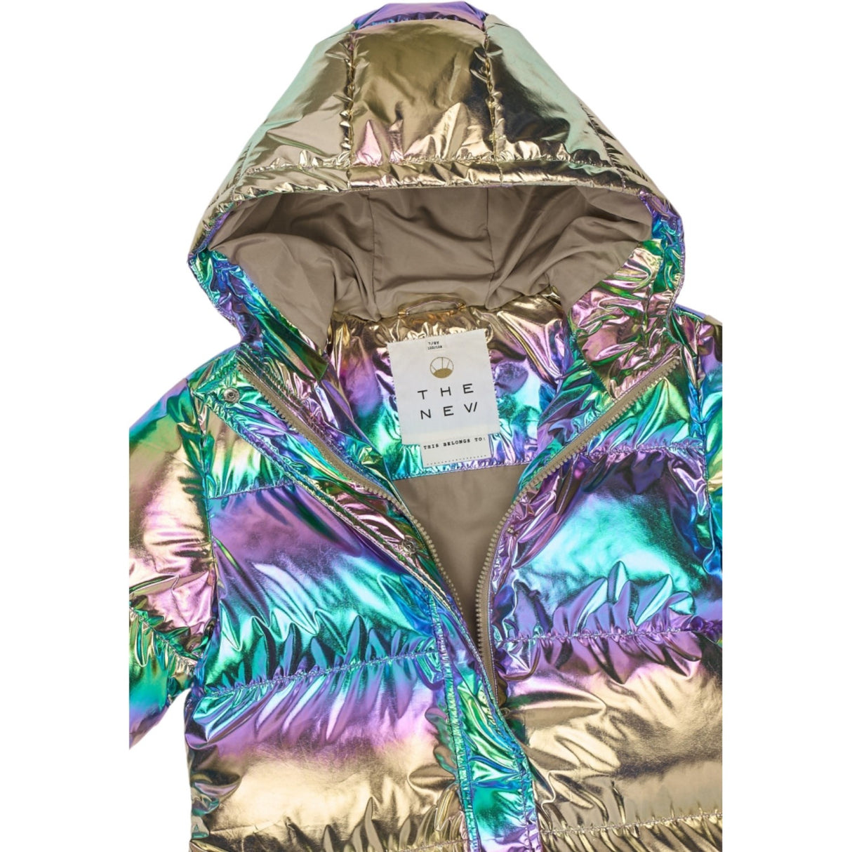 The New Metallic Multicolor Tnunicca Long Puffer Jacka