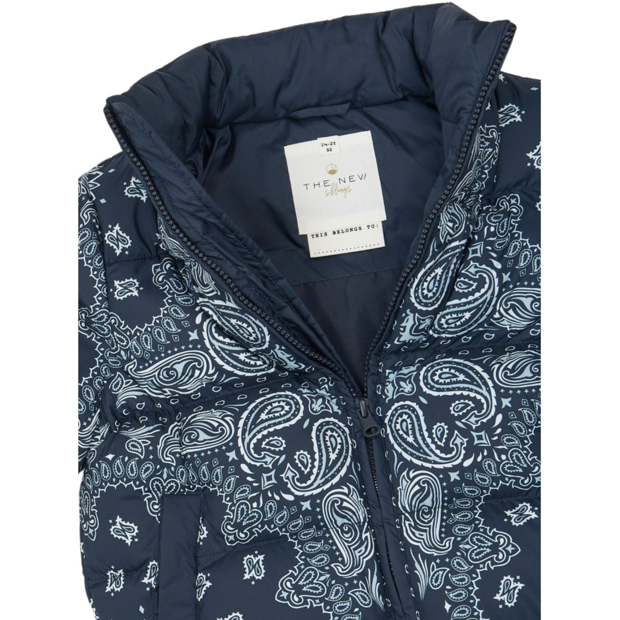 THE NEW Siblings Navy Blazer AOP Tnstulrik Puffer Jacka