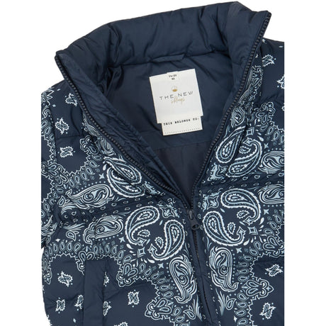 THE NEW Siblings Navy Blazer AOP Tnstulrik Puffer Jacka