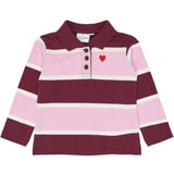 THE NEW Siblings Burgundy Striped Tn Tnstvidalia L_S Pique Pikétröja