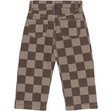 THE NEW Siblings Taupe Gray Check Tn Tnstvondell Baggy Fit Jeans