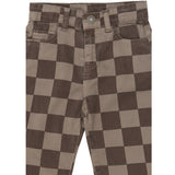 THE NEW Siblings Taupe Gray Check Tn Tnstvondell Baggy Fit Jeans