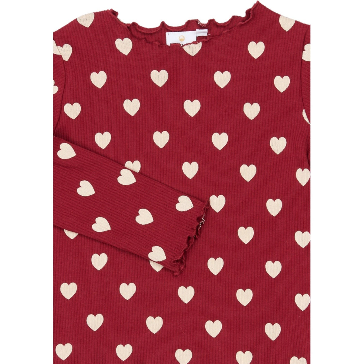 The New Rio Red AOP Tn Tnholiday Red Heart Rib Night Sett