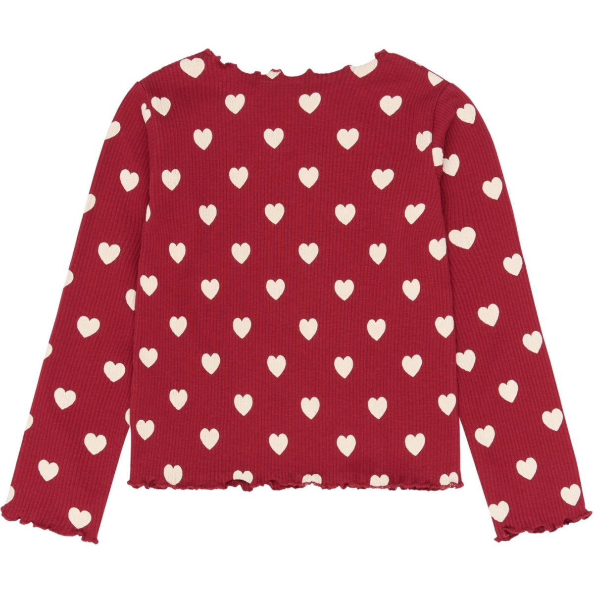 The New Rio Red AOP Tn Tnholiday Red Heart Rib Night Sett