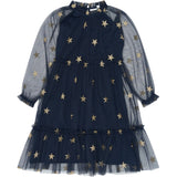 The New Navy Blazer AOP Tnyudelle Mesh L_S Klänning