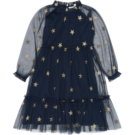 The New Navy Blazer AOP Tnyudelle Mesh L_S Klänning