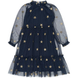 The New Navy Blazer AOP Tnyudelle Mesh L_S Klänning