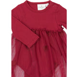 THE NEW Siblings Rio Red Emb Tnsbynalla L_S Mesh Bodydress