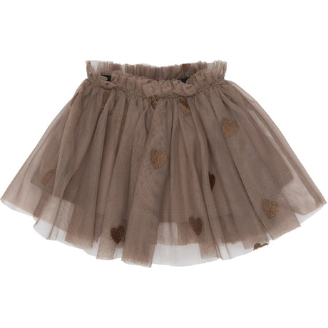 THE NEW Siblings Taupe Gray Emb Tn Tnsbynalla Mesh Kjol
