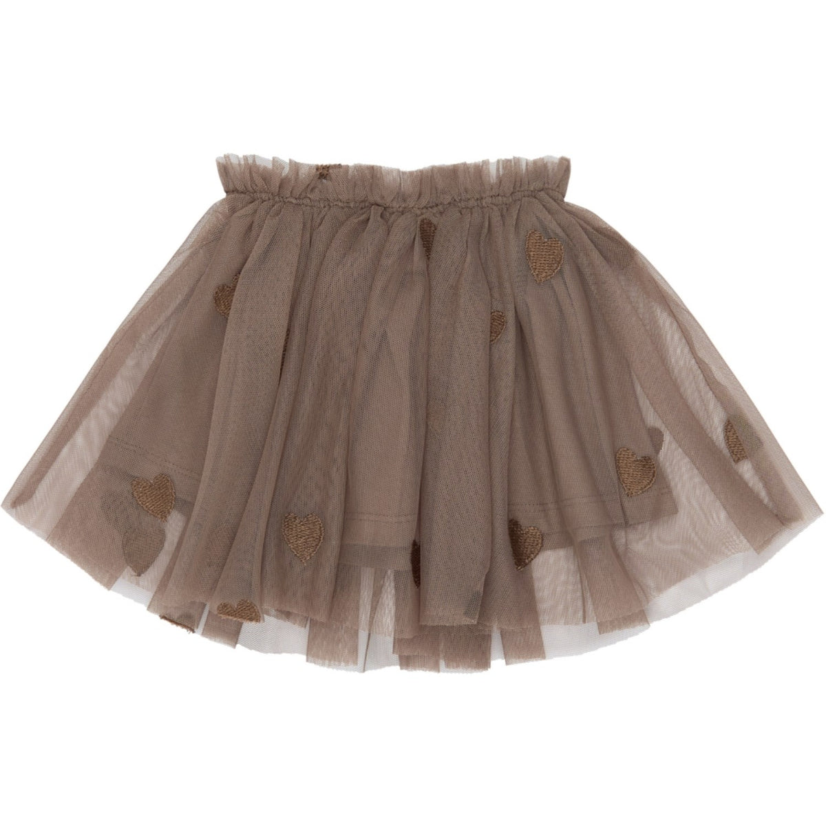 THE NEW Siblings Taupe Gray Emb Tn Tnsbynalla Mesh Kjol