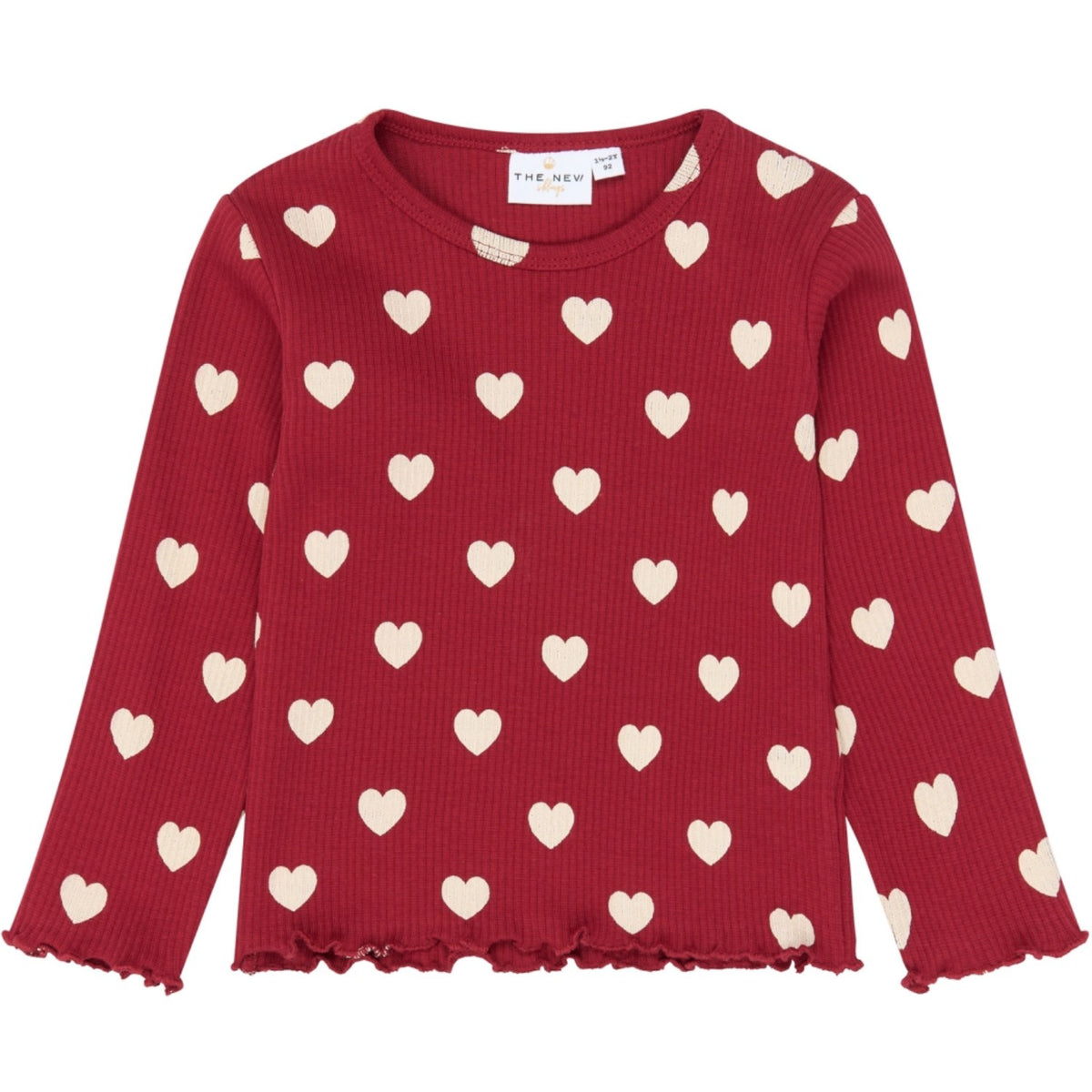 THE NEW Siblings Rio Red AOP Tn Tnstholiday Red Heart Rib Night Sett