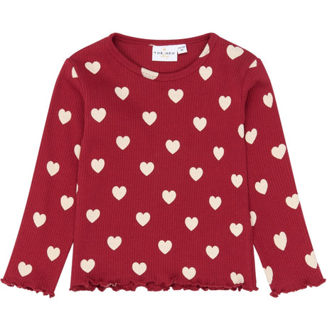 THE NEW Siblings Rio Red AOP Tn Tnstholiday Red Heart Rib Night Sett