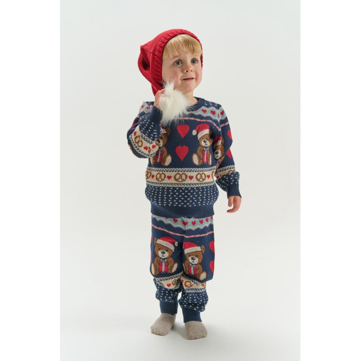 THE NEW Siblings Multi Colour Tnstholiday Jacquard Byxor