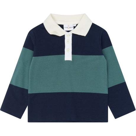 THE NEW Siblings Navy Blazer Striped Tnstyarok L_S Pique Pikétröja