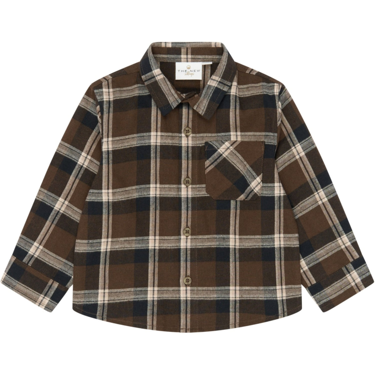 THE NEW Siblings Navy Blazer Check Tnstyaki L_S Flannel Skjorta