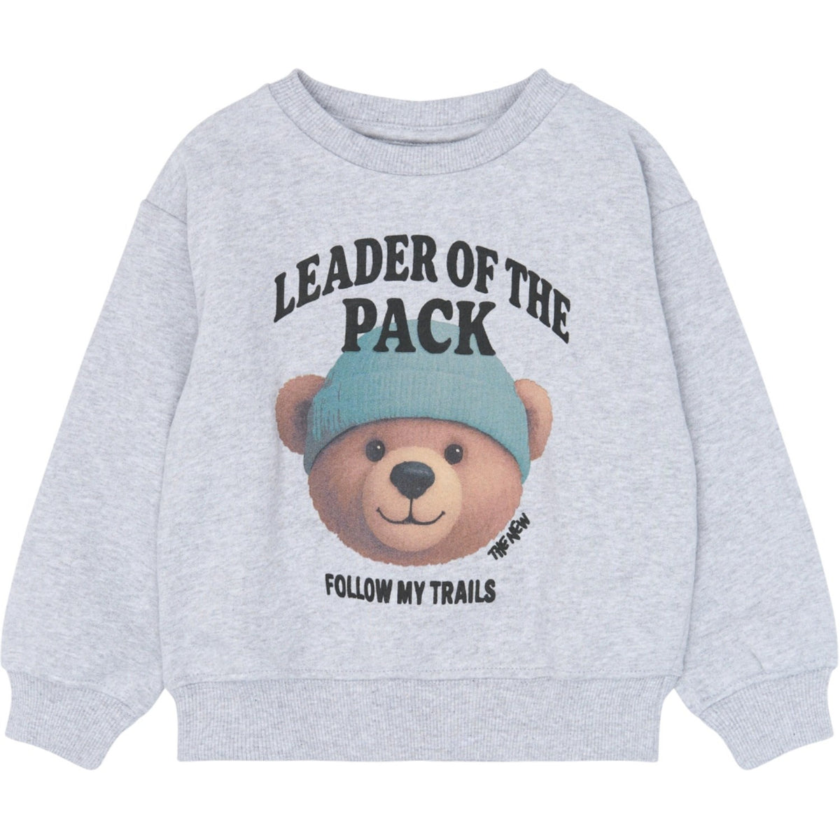 THE NEW Siblings Light Grey Melange Tnstyvan Os Sweatshirt