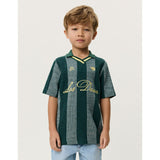Les Deux Kids Pine Green Jacquard Football Jersey KIDS