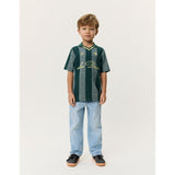 Les Deux Kids Pine Green Jacquard Football Jersey KIDS