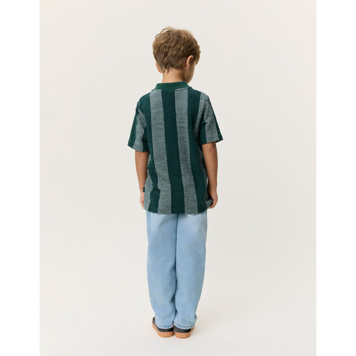 Les Deux Kids Pine Green Jacquard Football Jersey KIDS