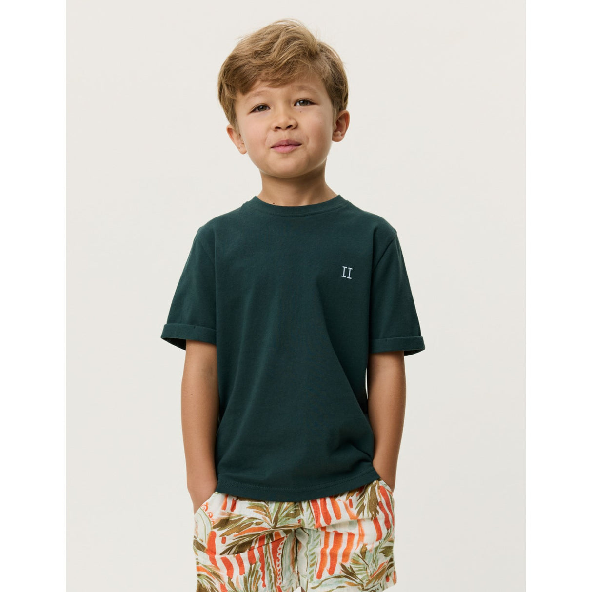 Les Deux Kids Pine Green Core Contrast T-Shirt KIDS