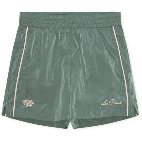 Les Deux Kids Tea Green Shiny Crisp Track Shorts KIDS