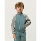 Les Deux Kids Tea Green Shiny Crisp Track Jacka KIDS