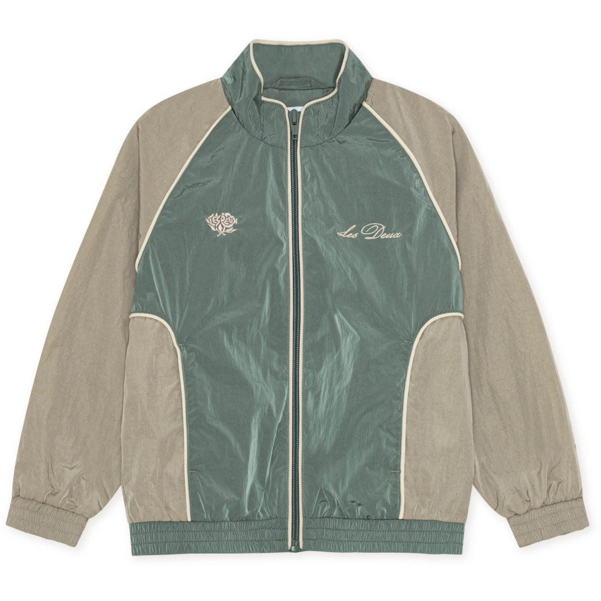 Les Deux Kids Tea Green Shiny Crisp Track Jacka KIDS