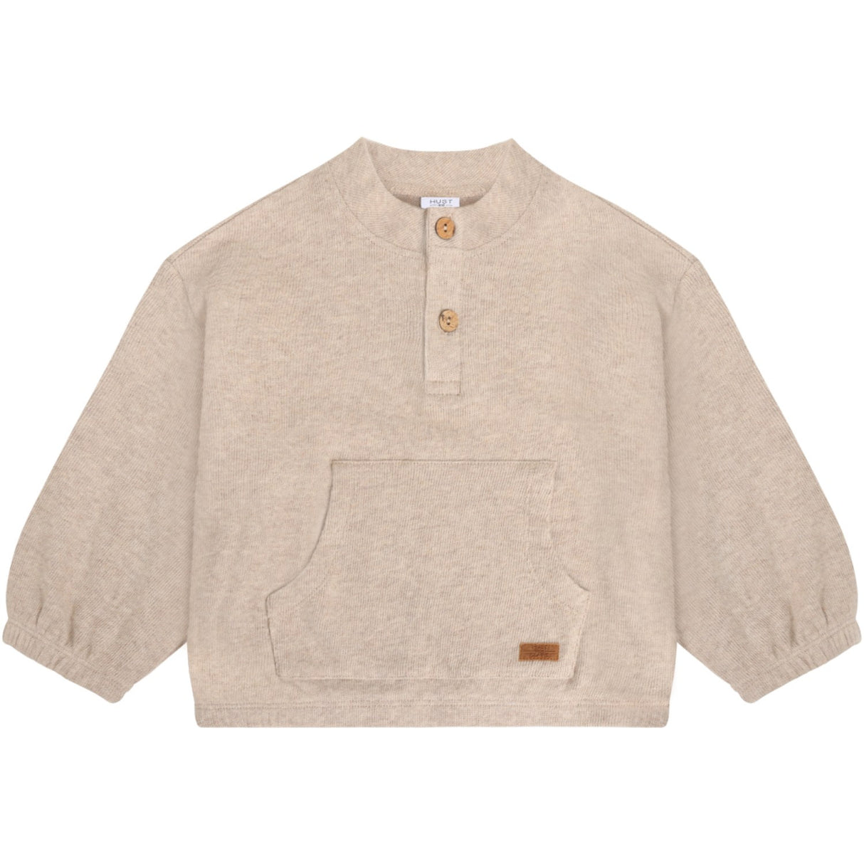 Hust & Claire Beige Melange Sigurt Fine Stickad