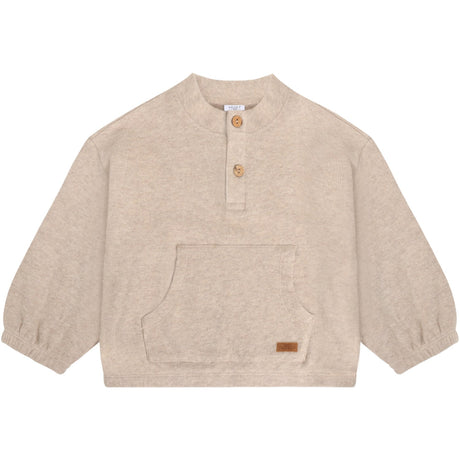 Hust & Claire Beige Melange Sigurt Fine Stickad