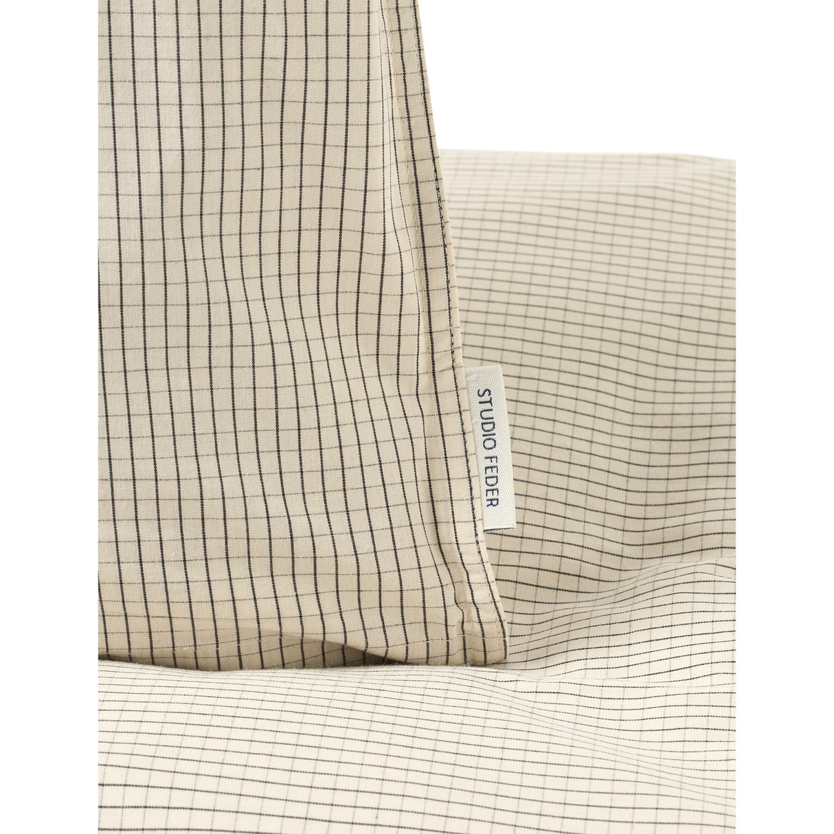 Studio Feder Creme Black Plaid Sängkläder Percale